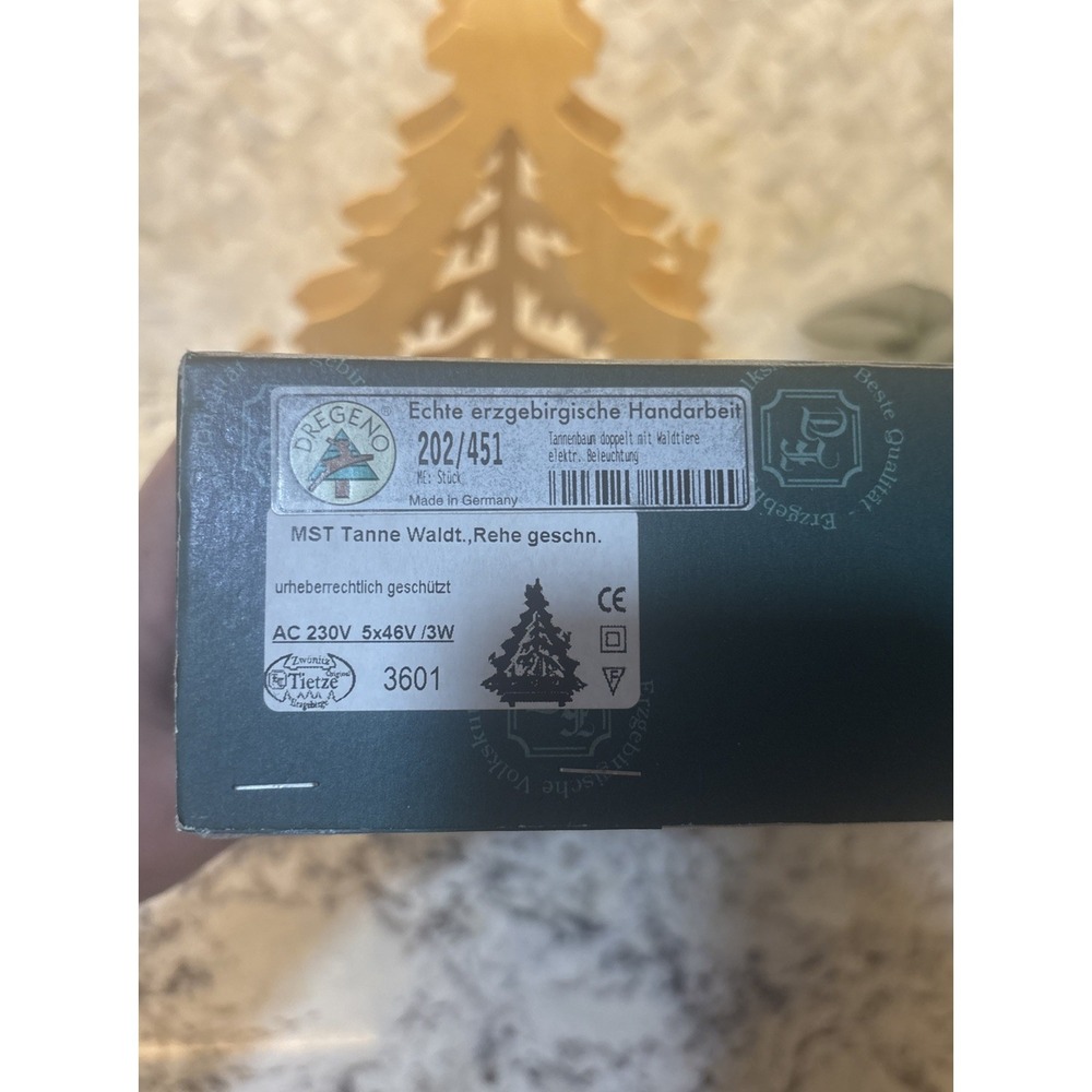 Erzgebirgische 3-D Candle Christmas Tree Forest Deer Owl Limited 202/451 Santa - Picture 13 of 16